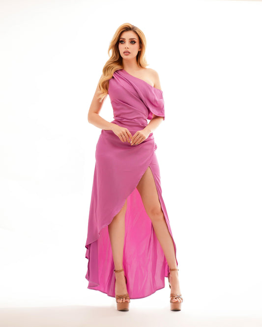 Vestido maxi pink