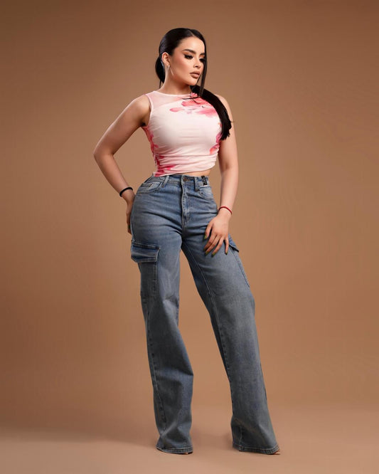 Pantalón mezclilla cargo
