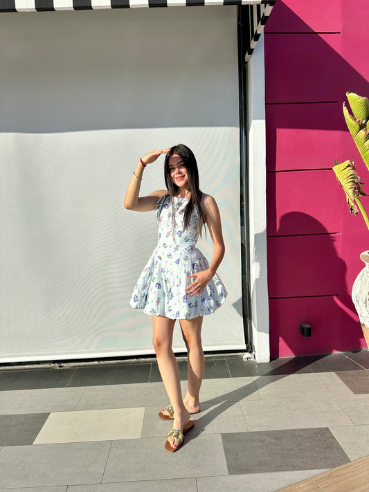 Vestido flores violetas