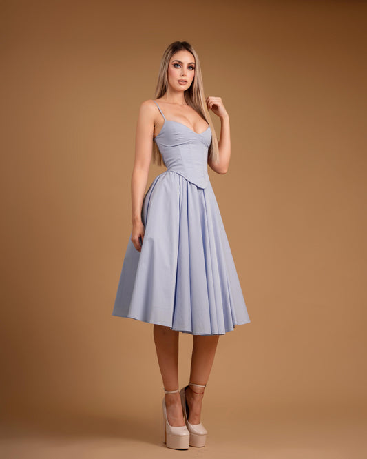 Midi princess dress azul