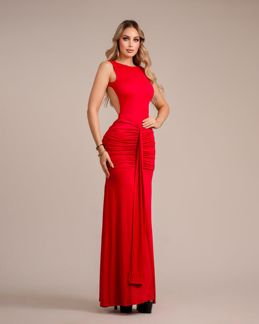 Vestido maxi red