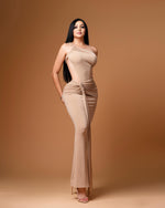 Vestido beige largo