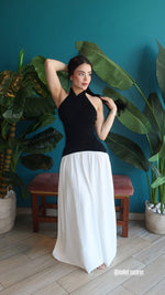 Vestido negro con blanco