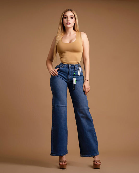 Pantalón mezclilla ancho