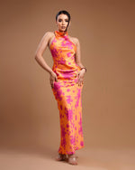 Vestido largo naranja