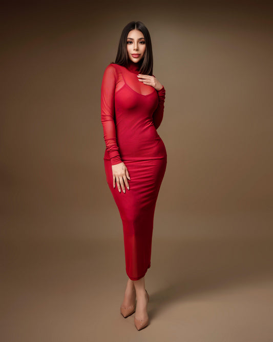 Vestido all red