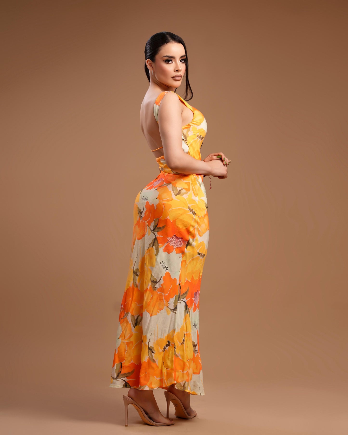 Vestido amarillo flores