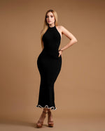 Vestido long halter black