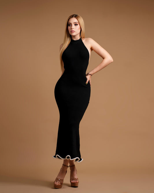 Vestido negro largo