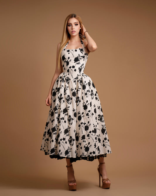 Vestido Black flower